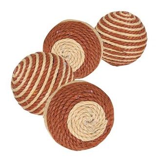 Papírenské zboží - Provázkové míčky - hnědo-béžové 4,5 cm 