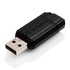 Papírenské zboží - Verbatim USB flash disk, USB 2.0, 8GB, PinStripe, Store N Go, čierny, 49062, USB A, s výsuvným konektorom