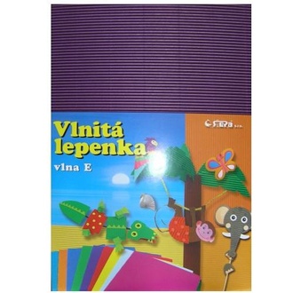 Papírenské zboží - Lepenka E-Welle 260g 34,5 x 24,5cm rovná-violet 10 listů