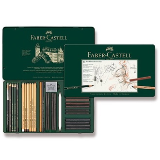 Papírenské zboží - Grafitové tužky Faber-Castell Pitt Monochrome sada 33 ks 112977