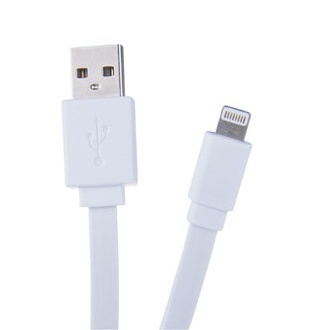 Papírenské zboží - Kabel USB (2.0), USB A M- Apple Lightning M, 1.2m, plochý, bílý, Avacom, box, 120 cm, bíl