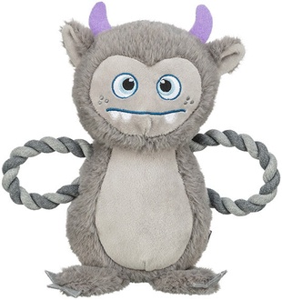 Papírenské zboží - Be Eco Monster - příšerka, hračka/přetahovadlo pro psy, 33 cm, polyester/bavlna, šedá