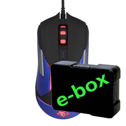 Papírenské zboží - E-Blue Myš Auroza Gaming V2, 5000DPI, optická, 6tl., 1 kolečko, drátová USB, černá, herní