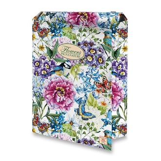 Papírenské zboží - Box Pigna Nature Flowers A4, hřbet 70 mm, mix motivů