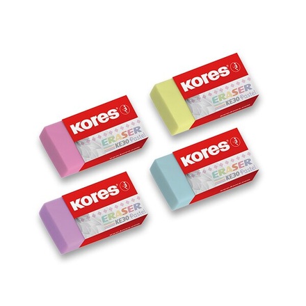 Papírenské zboží - Pryž Kores KE 30 Pastel mix barev