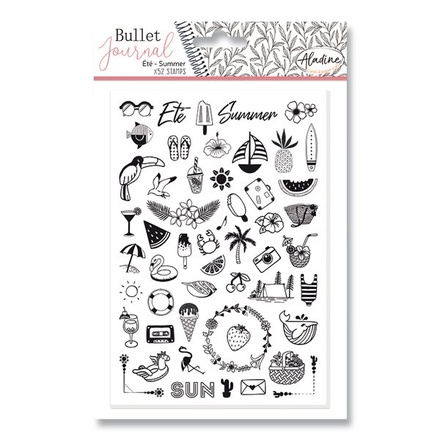 Papírenské zboží - Razítka Stampo Bullet Aladine Léto, 52 ks