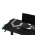 Papírenské zboží - ULTRADESK Herný stôl FORCE - šedý, 166x70 cm, 76.5 cm, s XXL podložkou pod myš, držiak slúchadiel aj nápojov, RGB podsvietenie