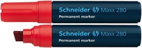 Papírenské zboží - Permanentný popisovač Maxx 280, červená, 4-12mm, klinový hrot, SCHNEIDER