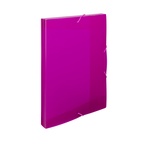 Papírenské zboží - Krabice PP s gumou A4 ELECTRA růžová