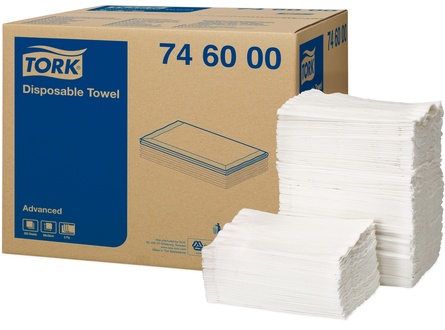 Papírenské zboží - Utěrka na otírání pacientů Tork 746000 Advanced 5 vrstev, 68x30cm [250 ks]